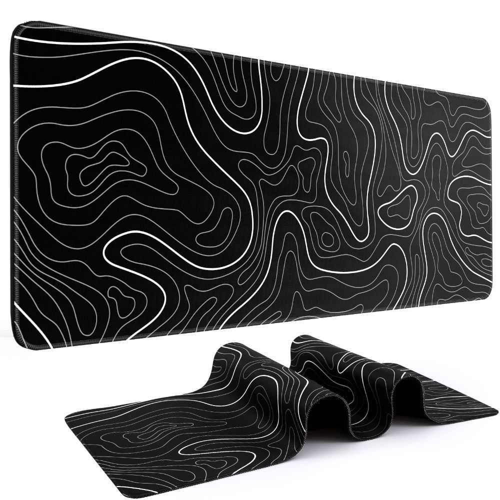 Gaming Keyboard Nearby - Professionelles Gaming-Mauspad mit Topografischer Form, Rutschfest,