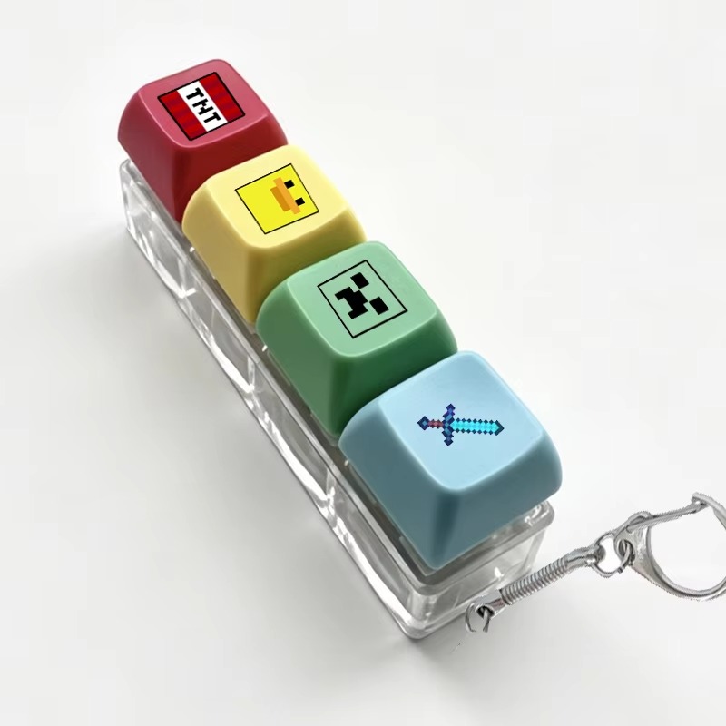 Gaming Keyboard Test - Beliebter Cartoon-Mechanischer Tastatur-Tastenkappen-Schalter-Tester Schlüsselanhänger Fingertip-Druck Niedriger