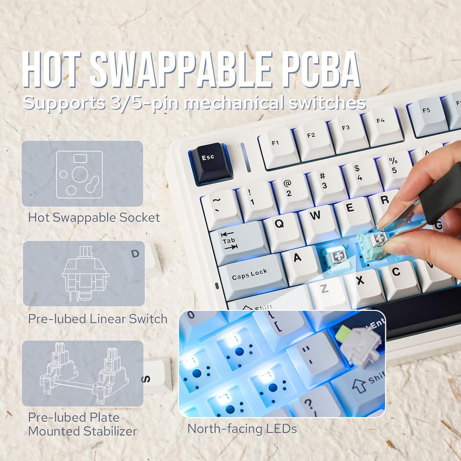 Aula F75 Mechanische Tastatur  – Gaming Keyboard Hot Swappable Bewertung und Preis