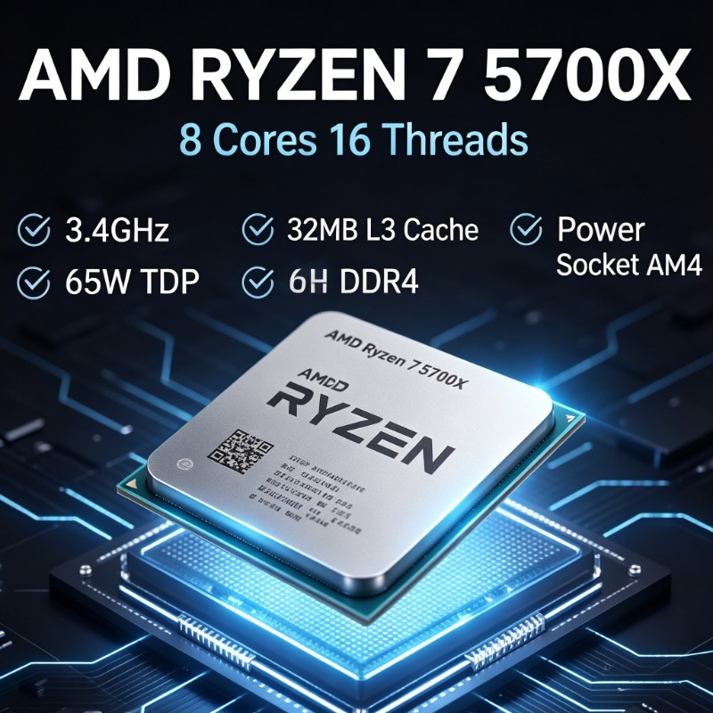 DDR4-unterstützte AM4-CPU AMD  – Amd Cpu Ryzen 7 Bewertung und Preis